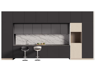 现代橱柜 吧椅3d模型 现代橱柜 吧椅