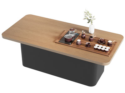 现代实木茶桌 茶盘 茶具杯子