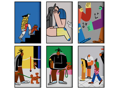 现代卡通图案装饰挂画