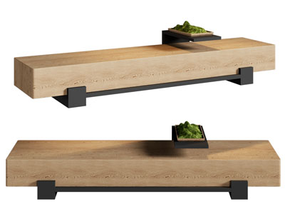 现代户外长方形实木凳子 景观座椅