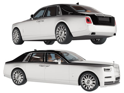 现代白色汽车 轿车