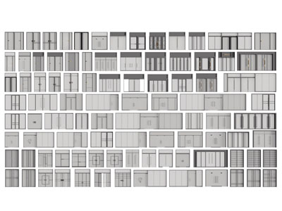 现代玻璃平开窗户