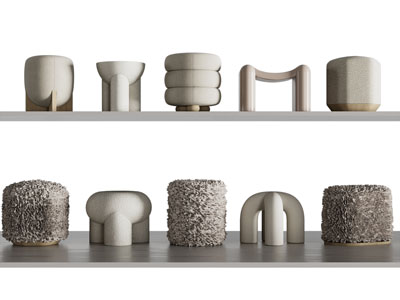 现代圆形沙发凳子 换鞋凳