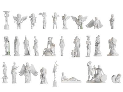 欧式石膏天使 人物雕塑雕刻3d模型 欧式石膏天使 人物雕塑雕刻