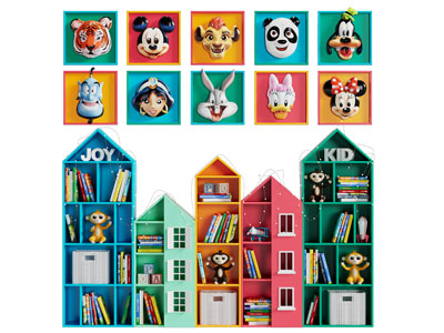 现代儿童木房子造型书柜