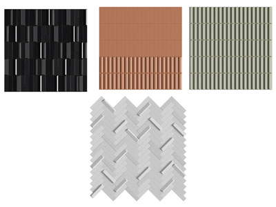 现代拼接背景墙 护墙板 瓷砖