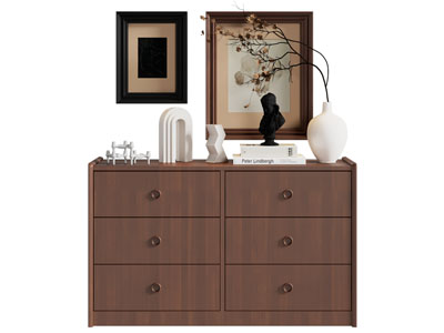 现代中古风玄关柜 边柜 斗柜3d模型 现代中古风玄关柜 边柜 斗柜