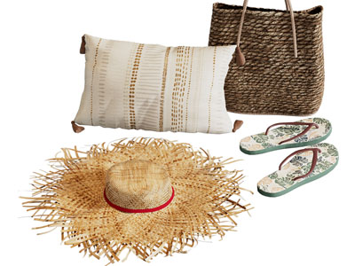 现代草帽 编织手提包 拖鞋 服饰鞋帽3d模型 现代草帽 编织手提包 拖鞋 服饰鞋帽