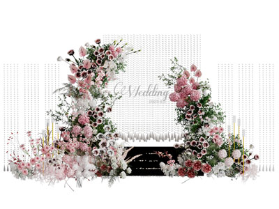 现代花束美陈 新婚婚庆布置 装饰舞台3d模型 现代花束美陈 新婚婚庆布置 装饰舞台