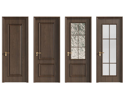 现代木门 房门 平开门 玻璃门