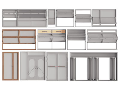 现代上下推拉窗户 左右推拉折叠窗户 平开窗