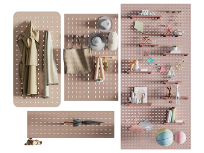 现代洞洞眼收纳架 墙饰挂件