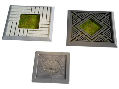 新中式树池 树篦子3d模型 新中式树池 树篦子