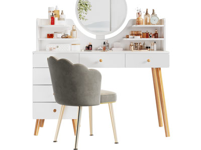 北欧化妆 梳妆台3d模型 北欧化妆 梳妆台