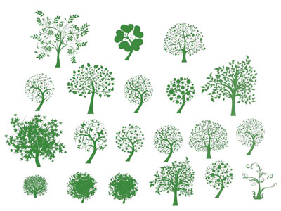 现代树木墙饰 贴纸贴画