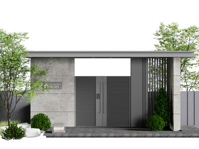 现代庭院大门
