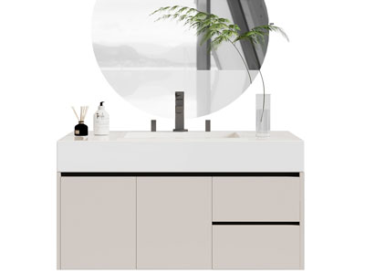 现代洗手台 浴室柜 镜子