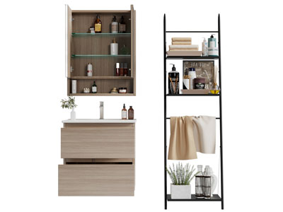 现代洗手台 浴室柜 卫浴柜架