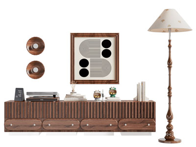 法式中古风电视柜 落地灯