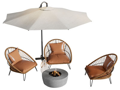 现代户外遮阳伞 休闲椅子