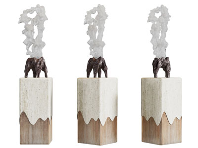 新中式假山雕塑雕刻摆件组合