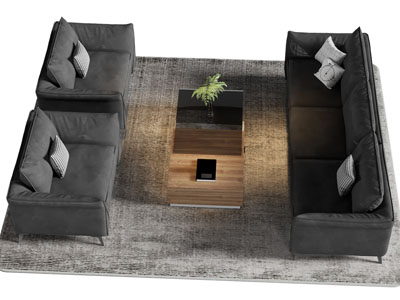 现代多人 双人 单人沙发和茶几组合