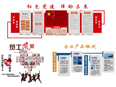 现代党建知识宣传文化墙