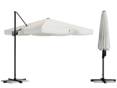 现代打开的遮阳伞