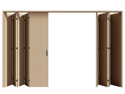 现代可折叠推拉门