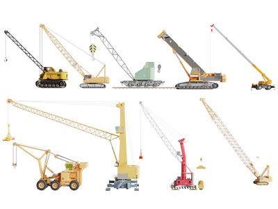 现代起重机 吊车 塔吊 工程农机车