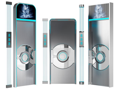 现代科幻大门 平开门