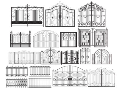 欧式铁艺雕花庭院大门