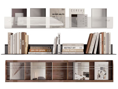 现代墙面置物架 书架