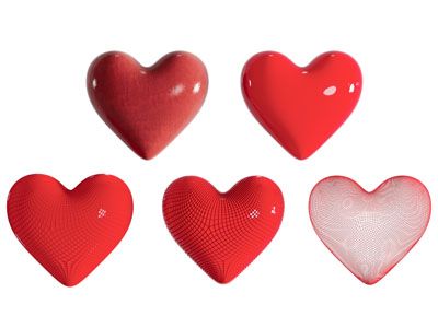 现代爱心墙饰挂件