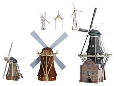 欧式风车建筑 室外小品