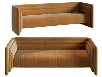 现代布艺多人沙发3d模型 现代布艺多人沙发