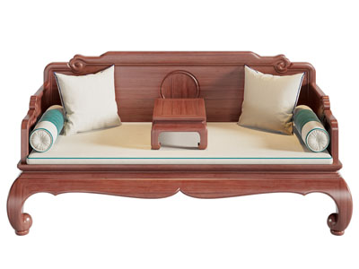 新中式罗汉床 双人沙发3d模型 新中式罗汉床 双人沙发