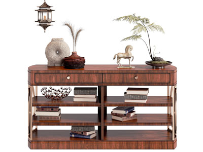 新中式玄关柜 边柜3d模型 新中式玄关柜 边柜