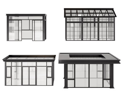现代阳光房 玻璃房3d模型 现代阳光房 玻璃房