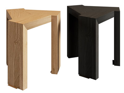 现代异形木凳子 三角凳子