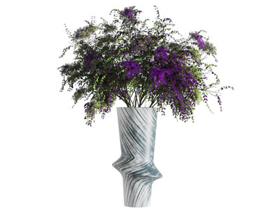 现代花瓶花卉3d模型 现代花瓶花卉