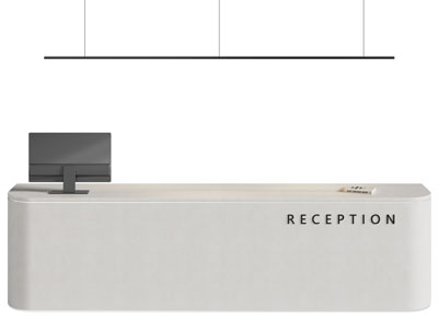 现代前台接待台3d模型 现代前台接待台