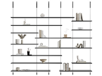 现代开放式顶天立地装饰柜