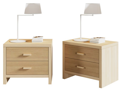 现代实木床头柜