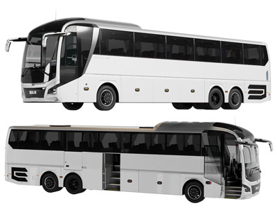 现代公共汽车 大巴车 客运车