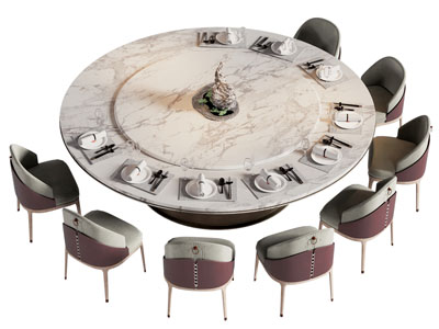 现代餐桌椅组合3d模型 现代餐桌椅组合