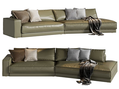 现代弧形多人沙发3d模型 现代弧形多人沙发