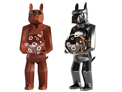 现代几何形抽象金属狗雕塑雕刻3d模型 现代几何形抽象金属狗雕塑雕刻