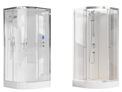现代玻璃淋浴房3d模型 现代玻璃淋浴房