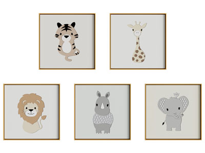 现代卡通图案装饰挂画